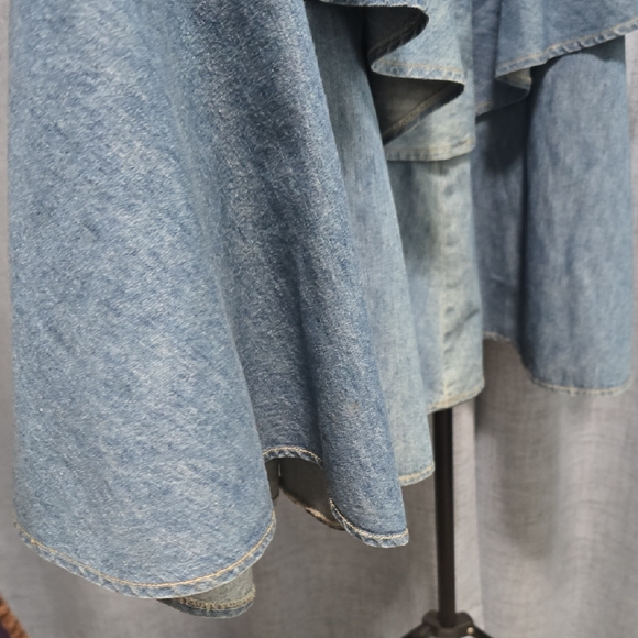 Together Layered Boho Denim Skirt Size 16 - Picture 6 of 12